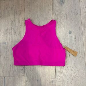 Skims fits everybody pink  high neck racerback bra top size medium new with tags